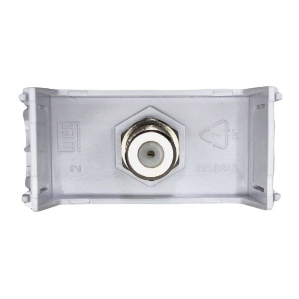 Modulo Tomada Antena Tv P/ Cabo Coaxial Refinatto Weg Branco