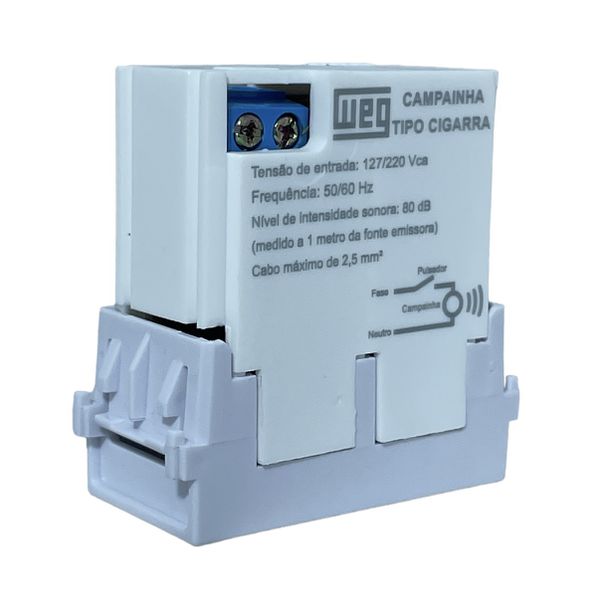 Modulo Campainha Cigarra Refinatto Branco Weg 127/220V 13799426