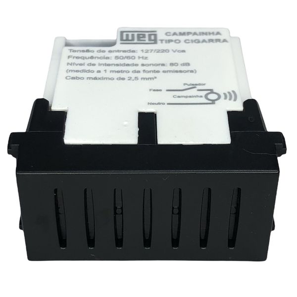  Modulo Campainha Cigarra Preto Refinatto Weg 127/220V 13799458
