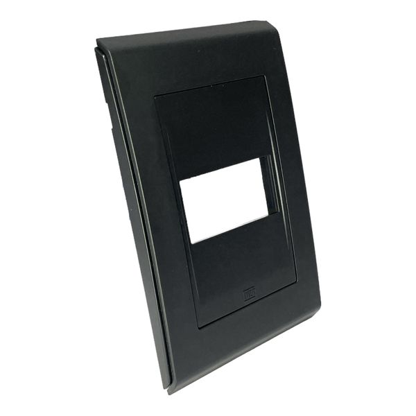 Placa 4x2 1 Posição Refinatto Weg Style Preta C/ Fundo Preto