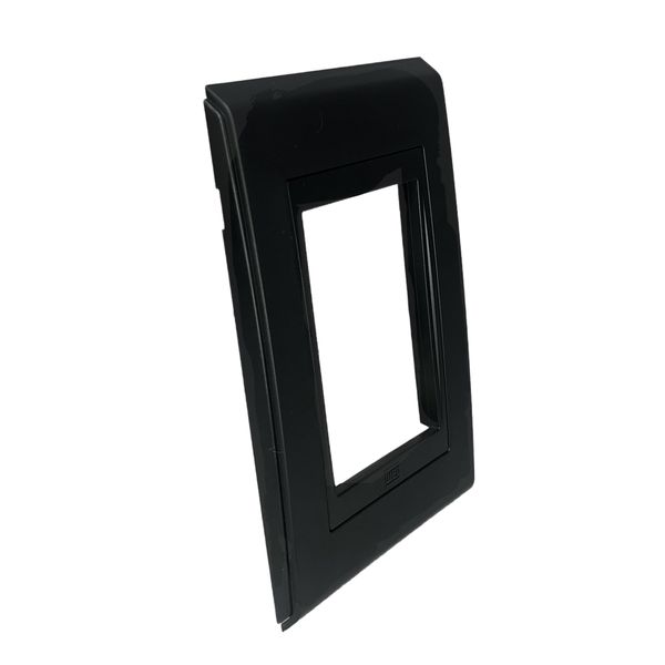 Placa 4x2 3 Posições Refinatto Weg Style Preta C/ Fundo Preto