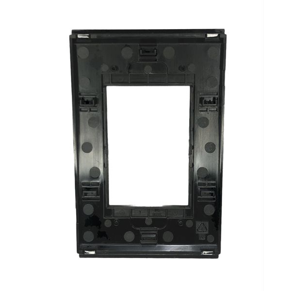 Placa 4x2 3 Posições Refinatto Weg Style Preta C/ Fundo Preto