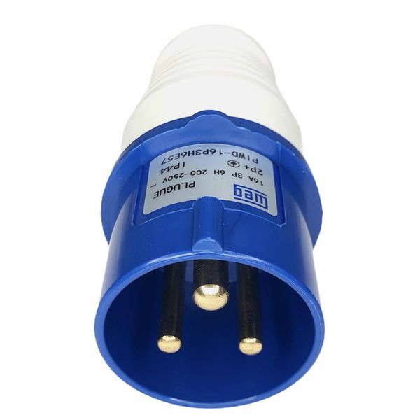 Plugue Industrial 2p+t 16a 6horas 200-250v Azul Weg