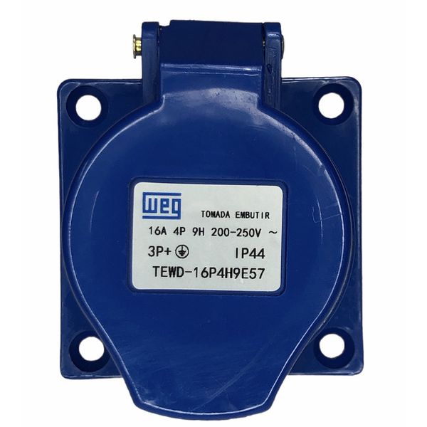 Tomada Industrial De Embutir 3P+T Weg 16A 9Horas Azul 220-240V Standard 14684949