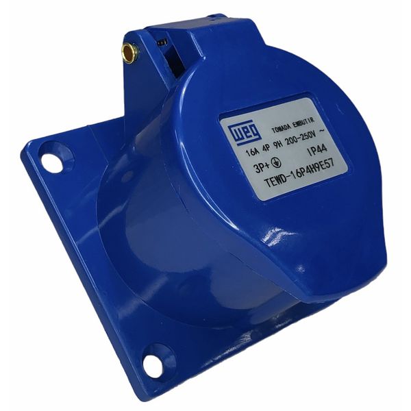 Tomada Industrial De Embutir 3P+T Weg 16A 9Horas Azul 220-240V Standard 14684949