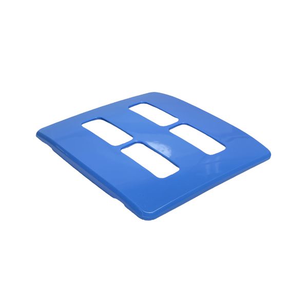 Placa 4X4 de 4 Posições Compose Azul S/ Suporte 13208225