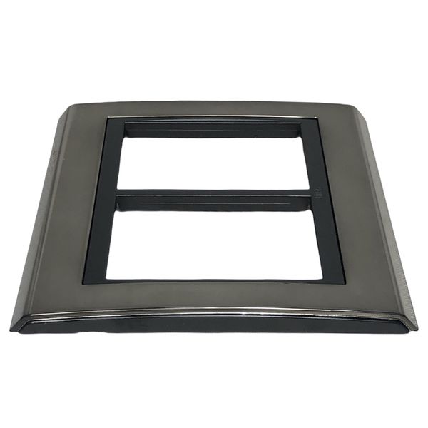  Placa 4x4 6 Posições Refinatto Weg Concept Titanio C/ Fundo Preto