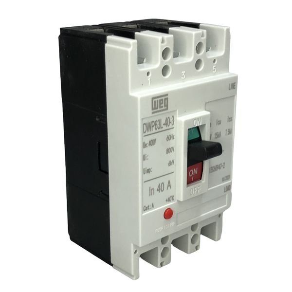 Disjuntor Caixa Moldada 40A Weg DWP63L-40-3 (15KA 38/4150V)