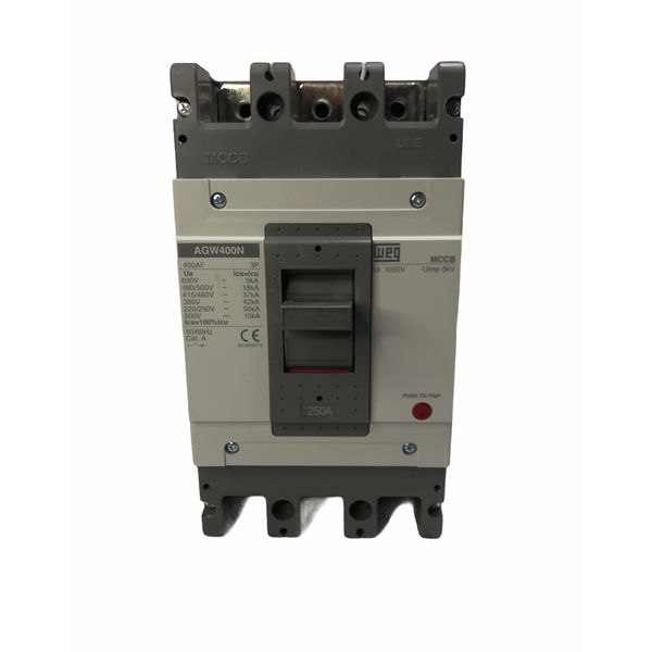 Disjuntor Caixa Moldada 250a Weg Agw400n-dx250-3 (65ka 220v)