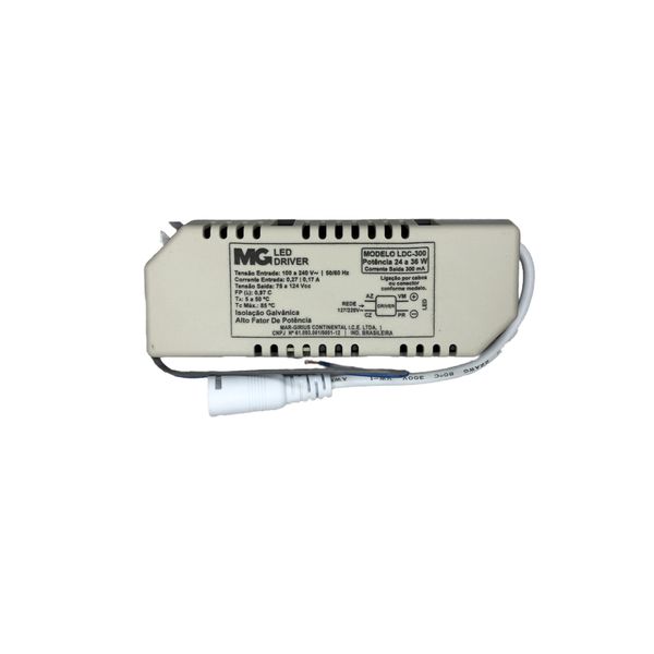 Led Driver 24-36W Isolado LDC300-Margirius 
