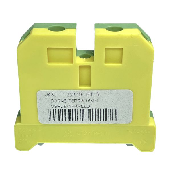 Conector Borne Terra 16mm Verde/Amarelo BT10 Lukma