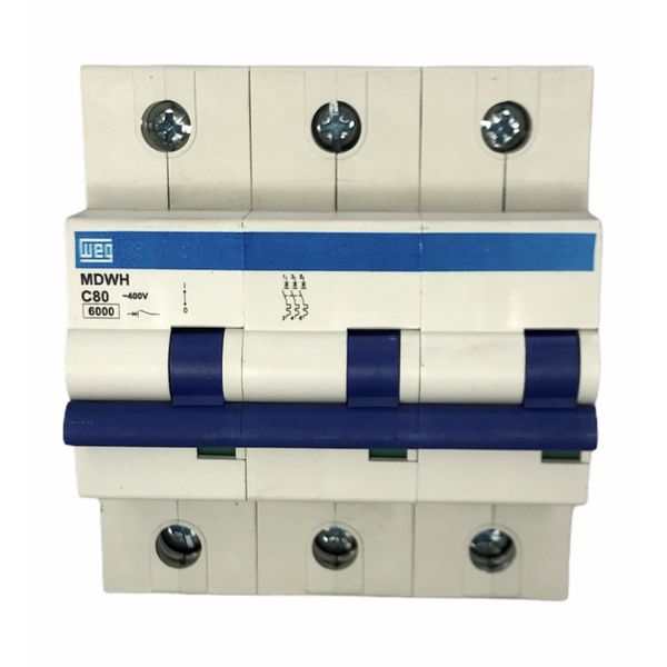 Disjuntor Tripolar Curva C 80A 10KA Weg 14849025