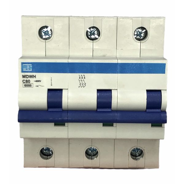 Disjuntor Tripolar Curva C 80A 10KA Weg 14849025