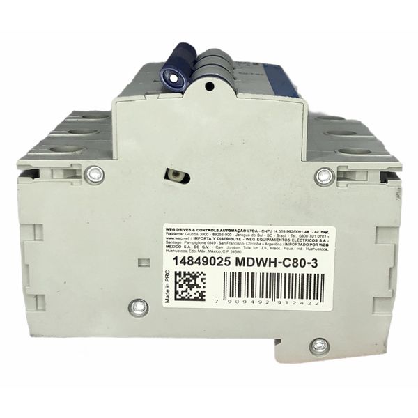 Disjuntor Tripolar Curva C 80A 10KA Weg 14849025