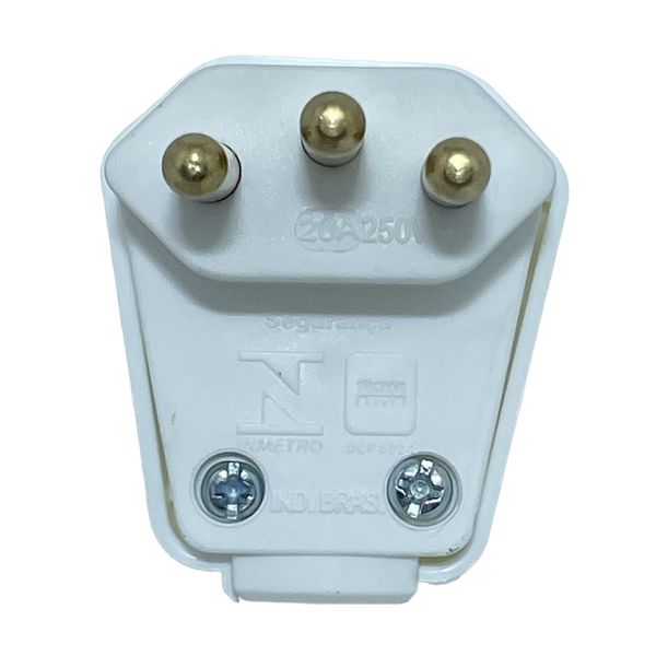 Plugue Macho 2P+T Weg 90° 20A 250V Branco 13302198