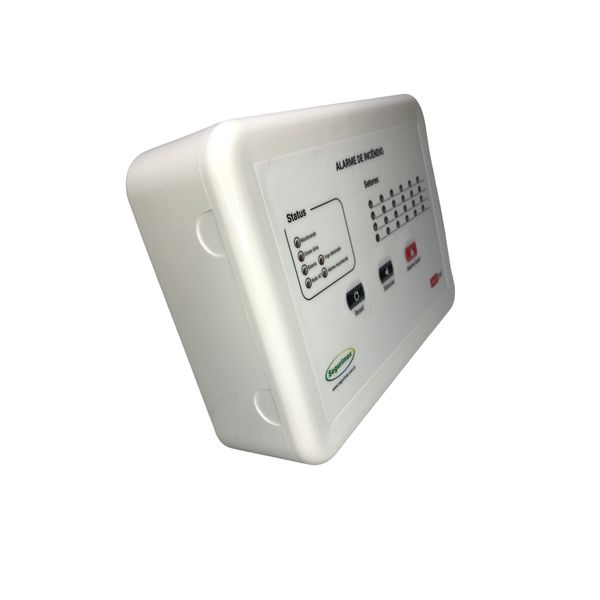 Central Alarme Incêndio Segurimax Convencional 24 Setores Bivolt C/ 2 baterias 12V