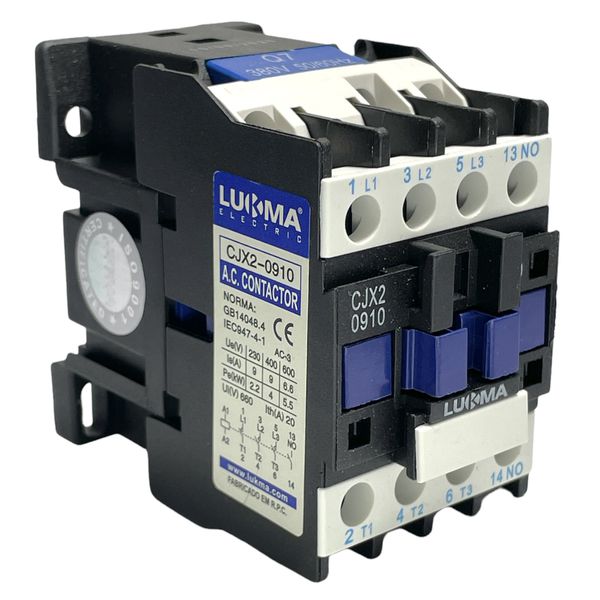 Contator Tripolar Lukma 9A 380Vca 1NA CJX20910 50/60Hz