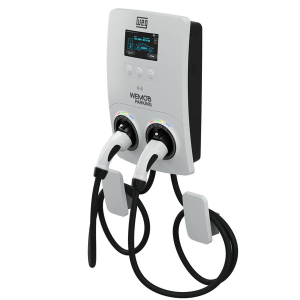 Estação Recarga Carros Elétricos 2x22kw 2 Cabos C/ Ihm Wemob