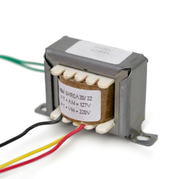 Transformador 0+24V 400mA 127/220V TR-400-016 MM Eletrônica