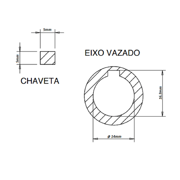 Moto redutor 0,33CV Eixo vazado Redução 1:30 Weg Geremia GSA28