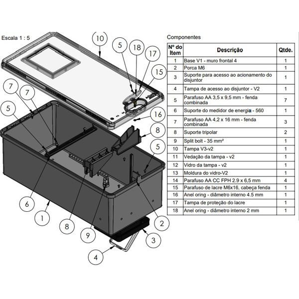 Caixa De Luz Padrão Monofásica/Bifásica/Trifásica-Plastimax