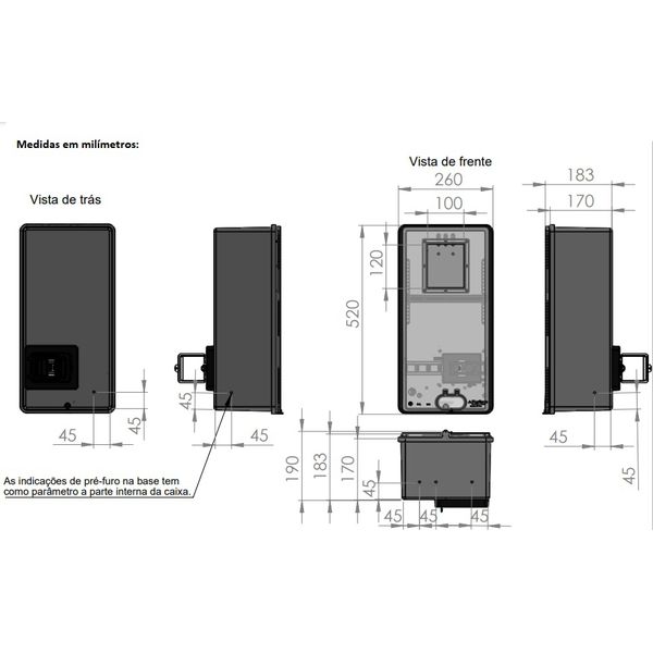 Caixa De Luz Padrão Monofásica/Bifásica/Trifásica-Plastimax