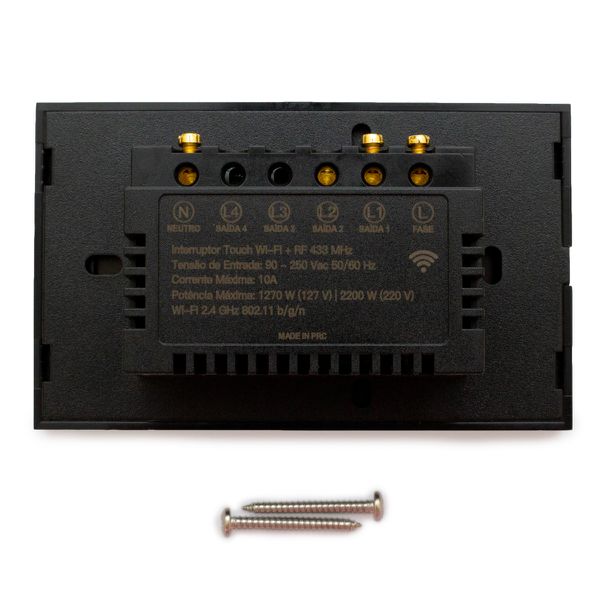 Interruptor Inteligente Touch Wi-Fi 2 botões Led Bivolt Weg