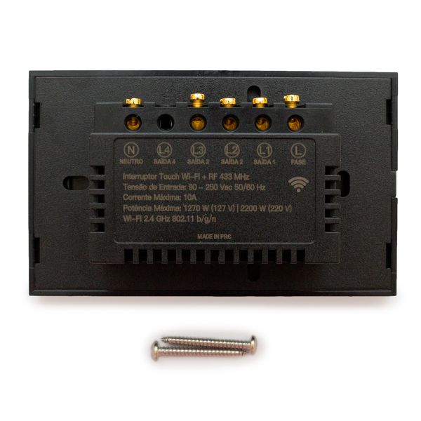 Interruptor Inteligente Touch Wi-Fi 3 botões Led Bivolt Weg