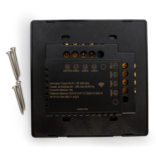 Interruptor Inteligente Touch Wi-Fi 6 botões Led Bivolt Weg