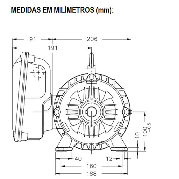 Motor Monofásico 3Cv 2P 220/440V Carcaça 100L 60Hz 3600 Rpm
