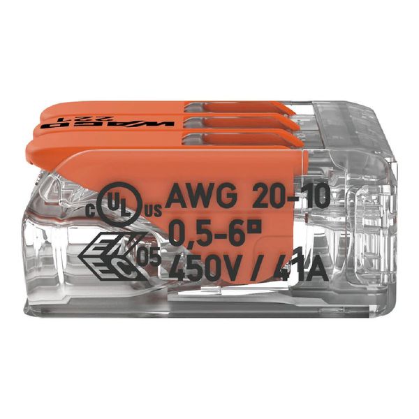 Kit 10 Conector Wago Para Emenda 3 Vias 41A 221-613 Wago