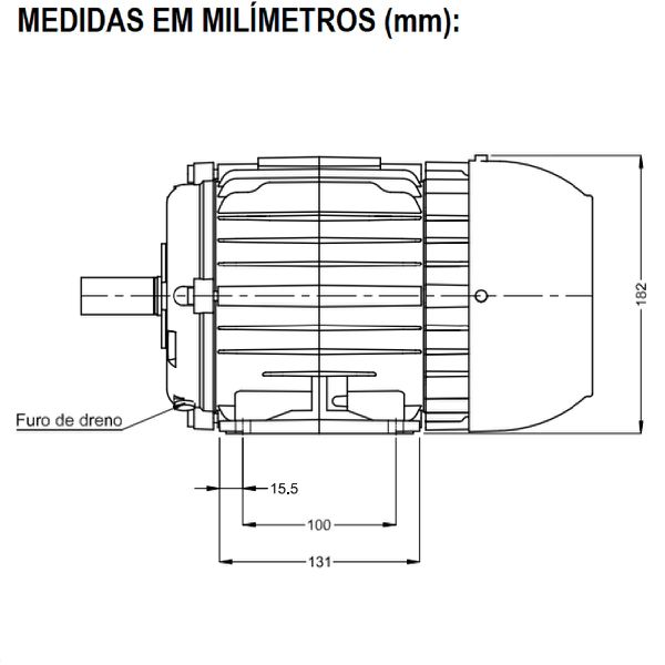 Motor Trifásico 2Cv 4P 1800 Rpm 220/380/440V Carcaça L90S W22