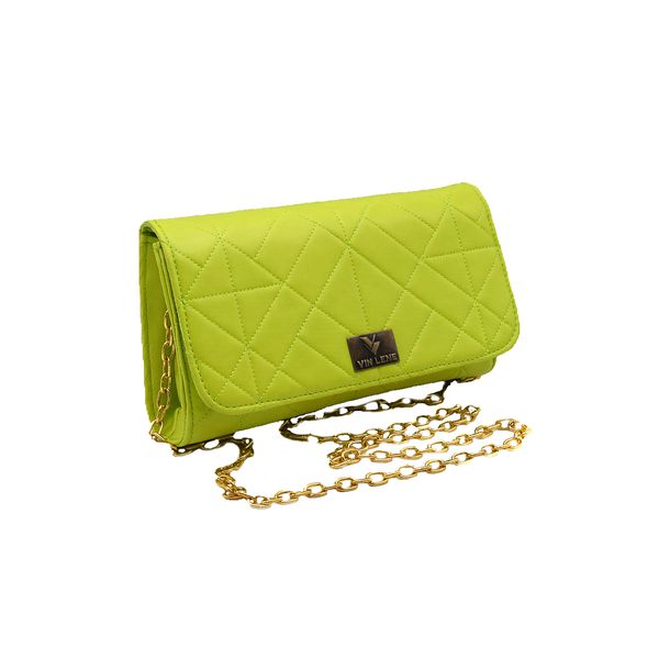 BOLSA FEMININA ESTILO CLUTCH MODA FESTA VERDE LIMÃO-VINLENE