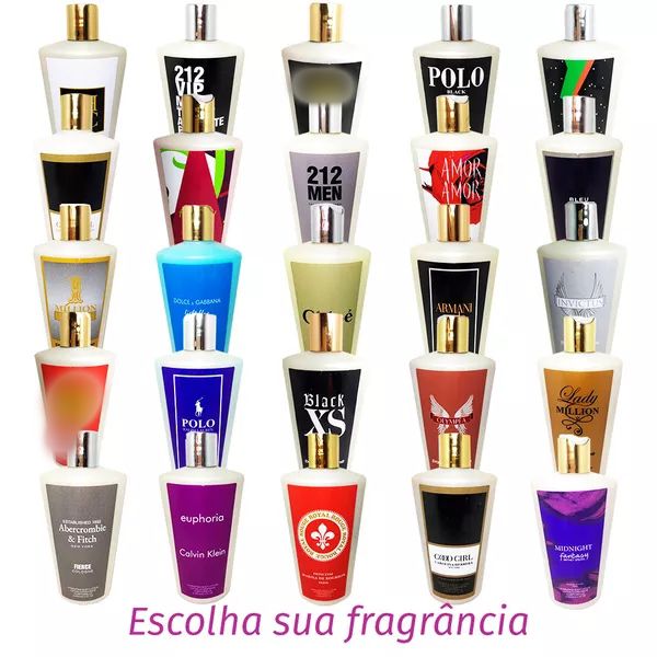 kit "25" cremes Hidratante Corporal perfumes grandes grifes 250ml