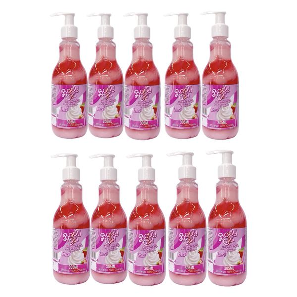 Kit "10" Body Girl Gel Hidratante Beijável ( pode escolher as fragrâncias ) 305ml 
