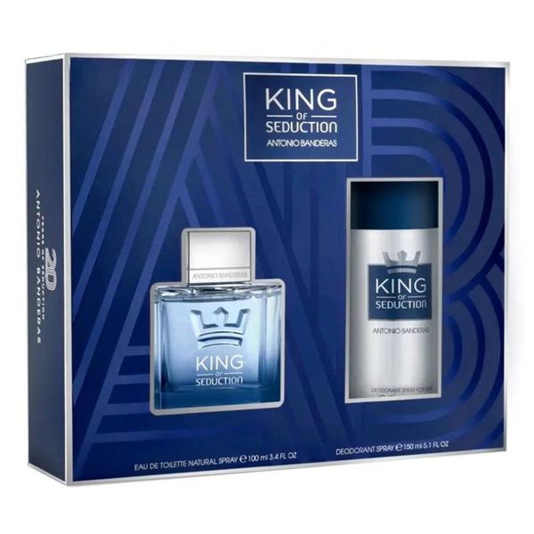 Coffret King Of Seduction Antonio Banderas Perfume EDT 100ml + Desodorante 150ml 