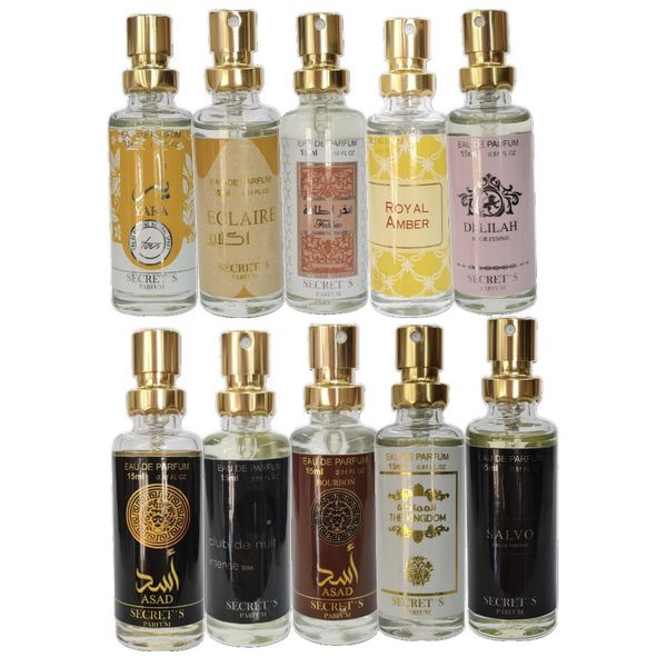 Kit "10" Perfumes Secret's Parfum Árabes 15ml