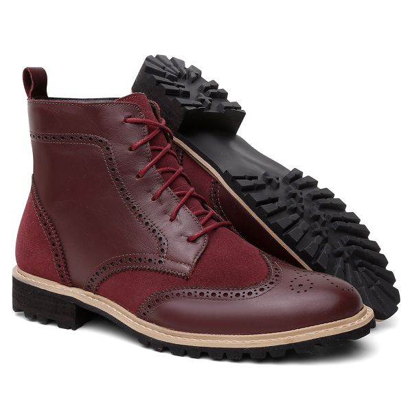 Coturno Couro Violanta Duda Vinho