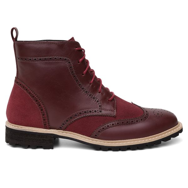 Coturno Couro Violanta Duda Vinho