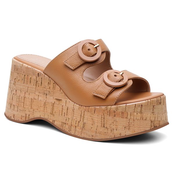 Tamanco Violanta Couro Vivi Caramelo