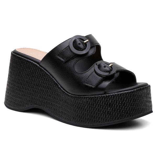 Tamanco Violanta Couro Vivi Preto