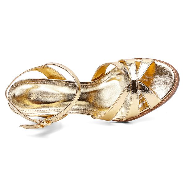 Sandália Violanta Clara Ouro