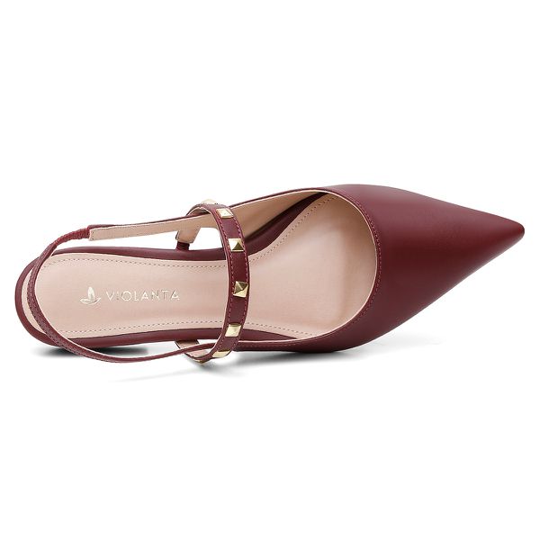 SLINGBACK VIOLANTA JADE MARSALA | Violanta Calçados Femininos