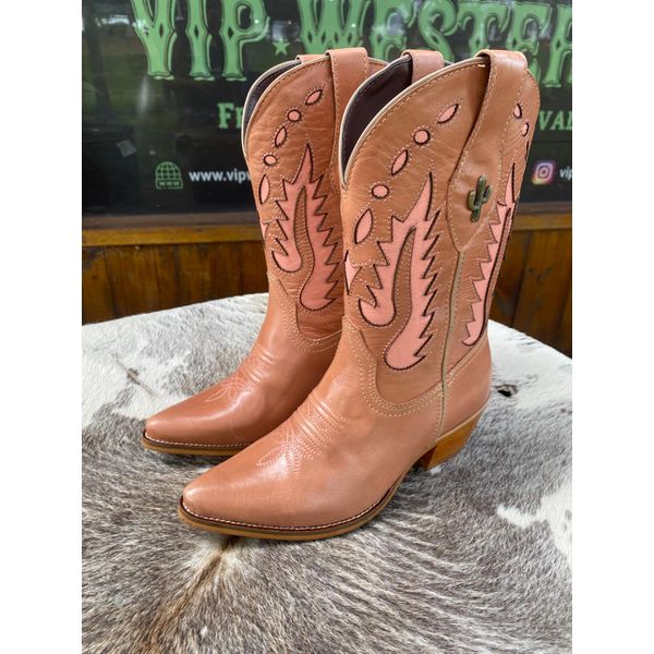 Bota Bico Fino Pessego 