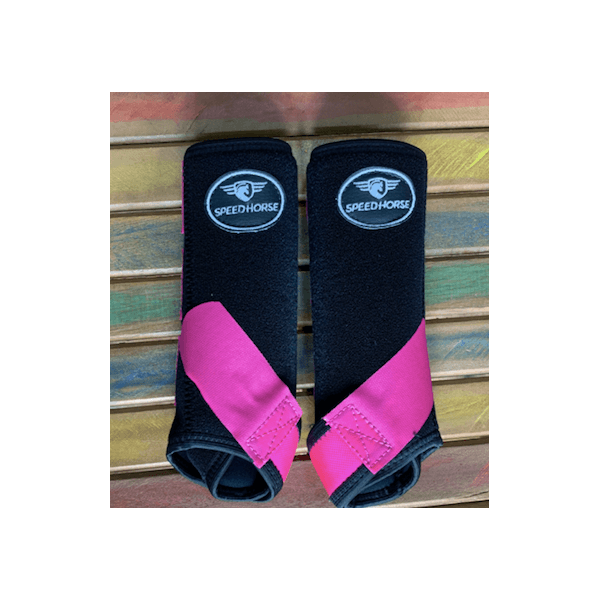 Caneleira Dianteira Speed Horse Preto/Rosa