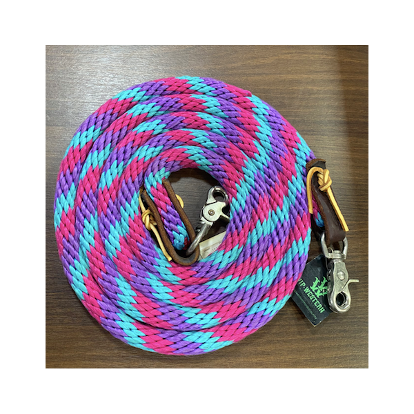 Rédea de Nylon Weaver Leather - Roxo/Azul/Rosa
