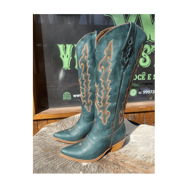 Bota Super Alta - Celeste