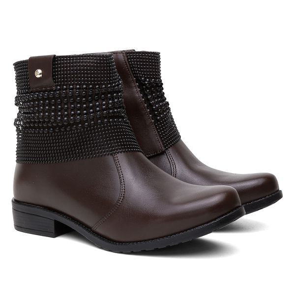 BOTA COTURNO FEMININO VITIELLO CAFÉ