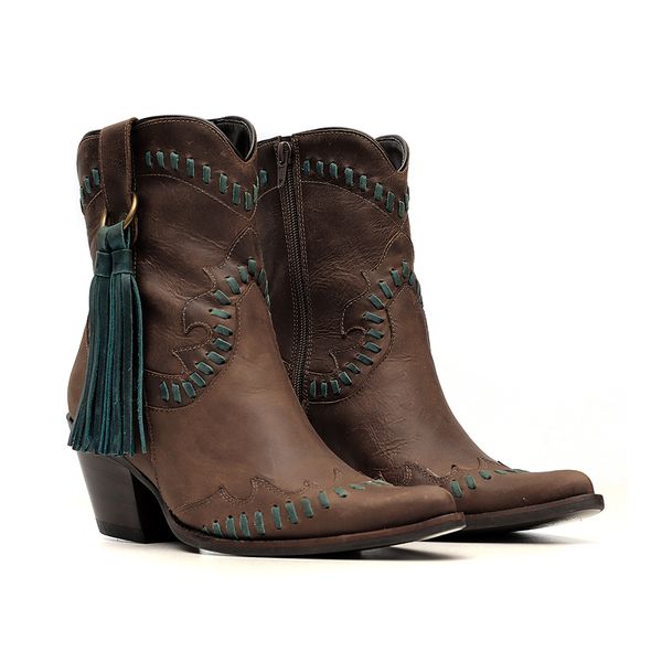 Bota Western Feminina - Fóssil Castanho | Celeste - Vimar Boots - 11181-A-VR