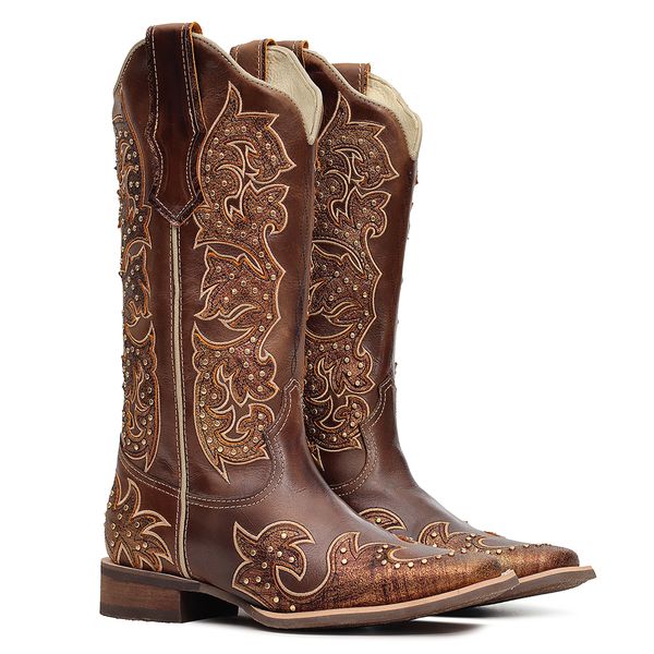 Bota Feminina - Resinado Bronze / Dallas Castor - Nevada - Vimar Boots - 13167-C-VR